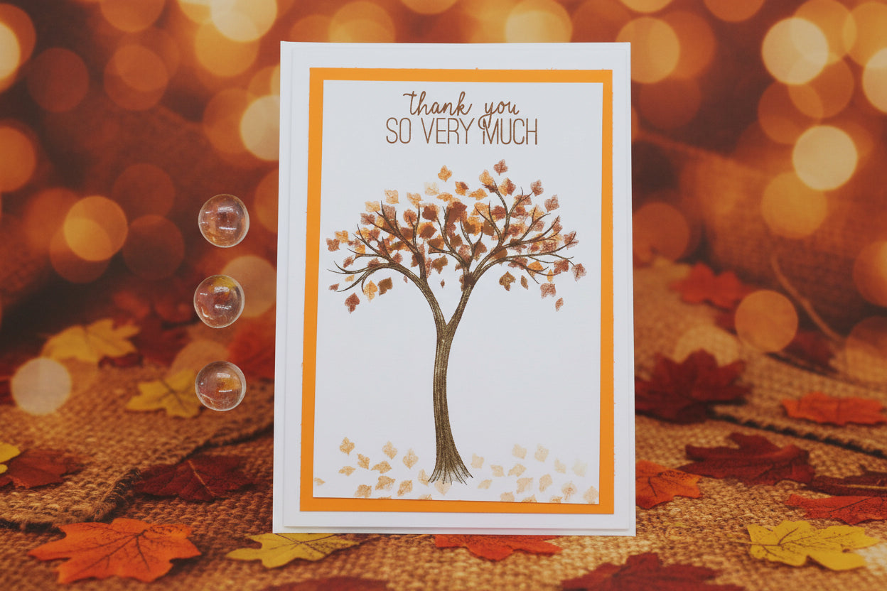 Large Thank You Card - Tree - Choice of Colours