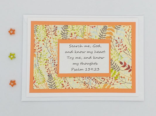 Bible Verse Card - Psalm 139:23