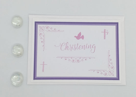 Christening Card - Choice of 2 Colours