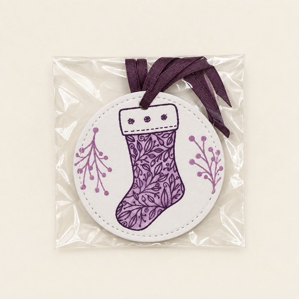 Purple Christmas gift tags