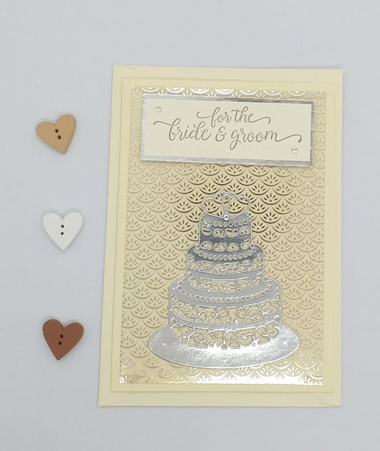 Bride and Groom Wedding Cake - Choice of 2 Colours