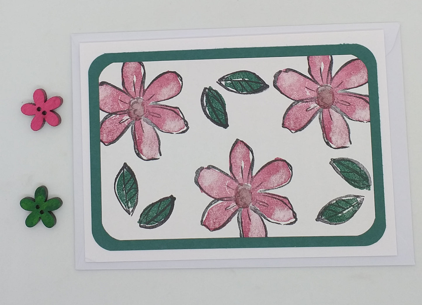 Simple Flowers Card - Choice of 5 Colours