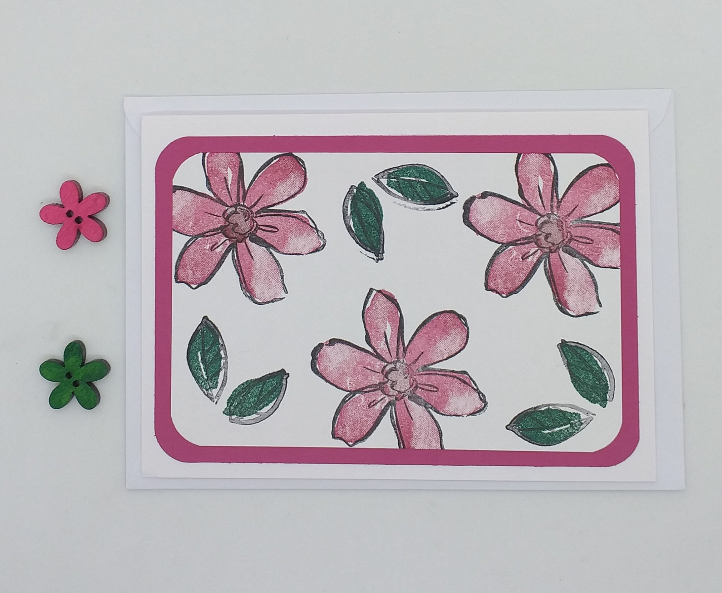 Simple Flowers Card - Choice of 5 Colours