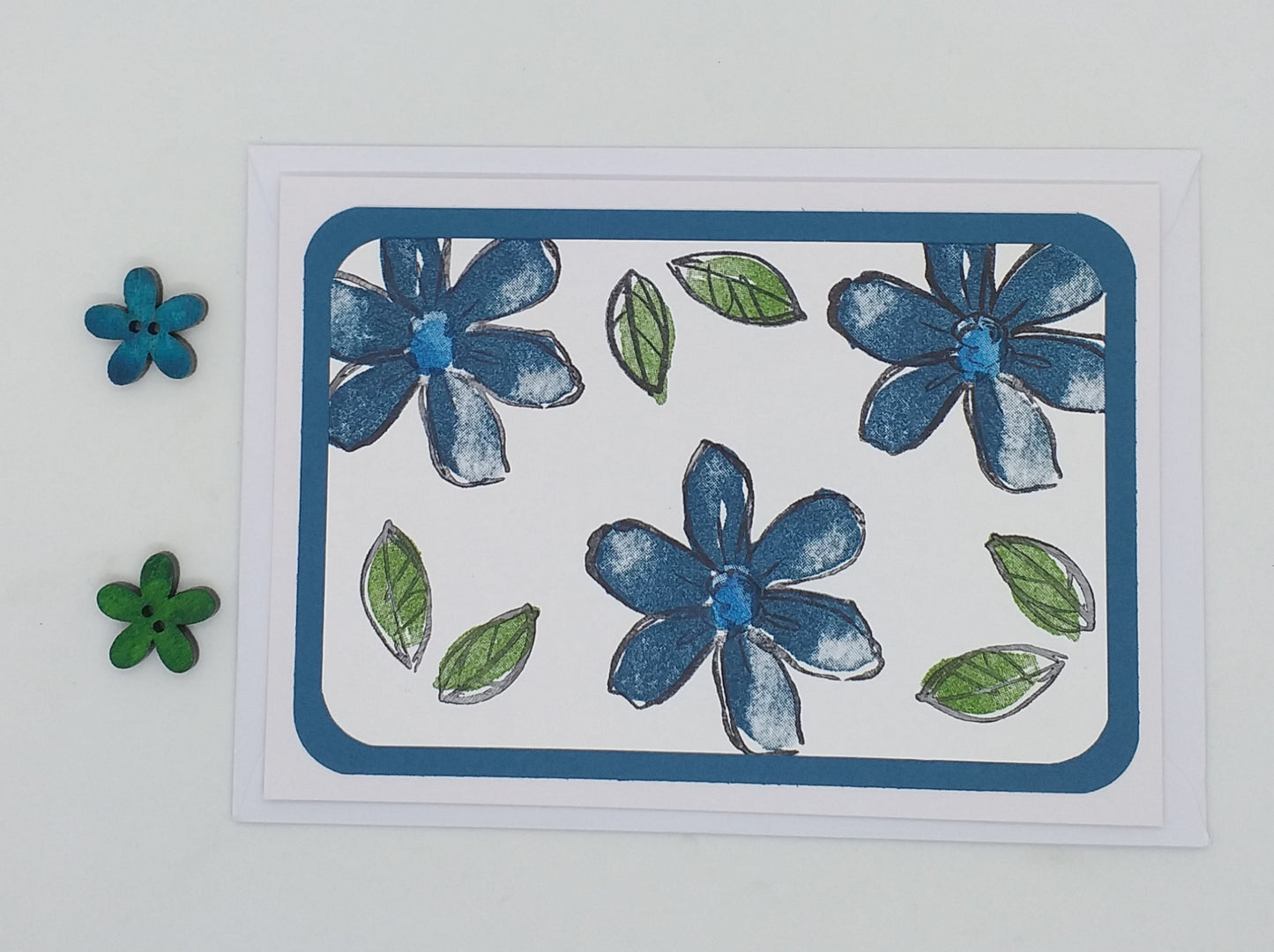 Simple Flowers Card - Choice of 5 Colours
