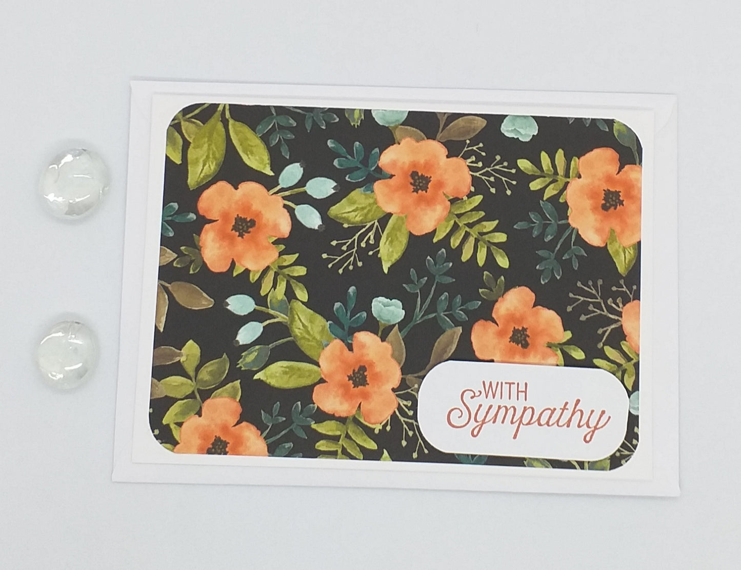 With Sympathy Card - Orange Blossom