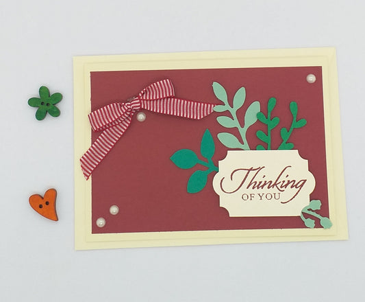 Thinking of You Maroon Card
