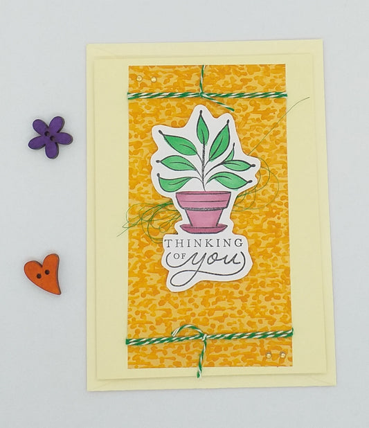 Thinking of You Card- Potted Plant